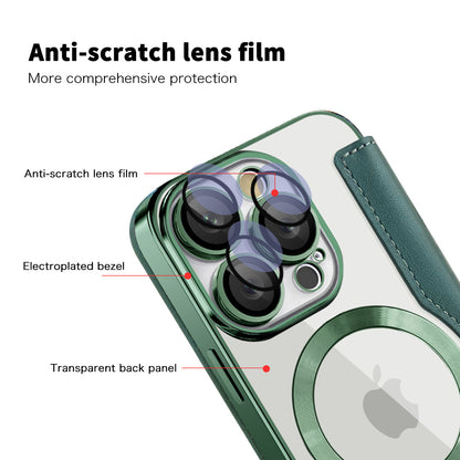 Capa MagSafe para Apple iPhone 16 Pro, Techsuit, SmartMag Book, Verde