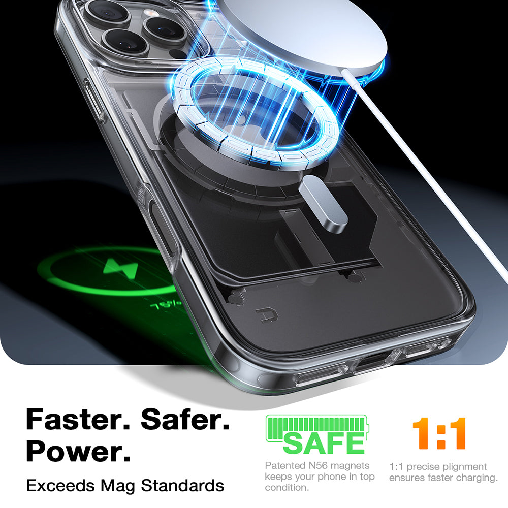 Capa MagSafe para Apple iPhone 16 Pro, Torras, Diamond, Transparente