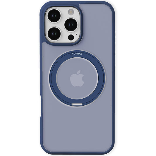 Capa MagSafe para Apple iPhone 16 Pro, Torras, Ostand Pro, Azul-marinho