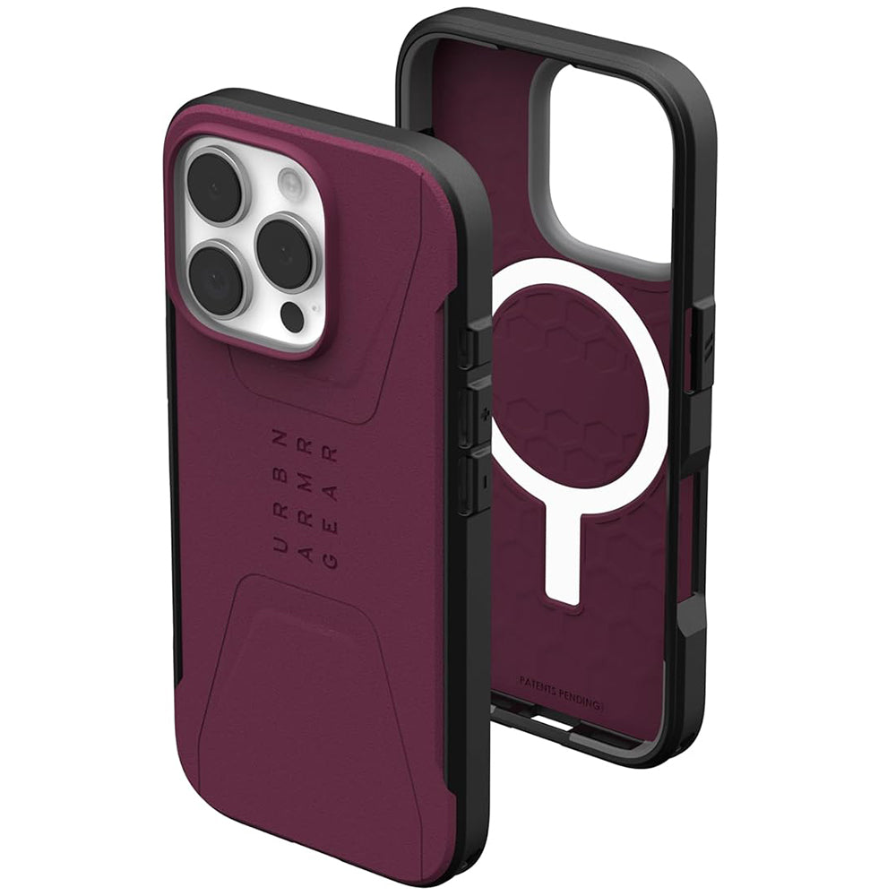 Capa MagSafe para Apple iPhone 16 Pro, Urban Armor Gear, Civilian, Vinho