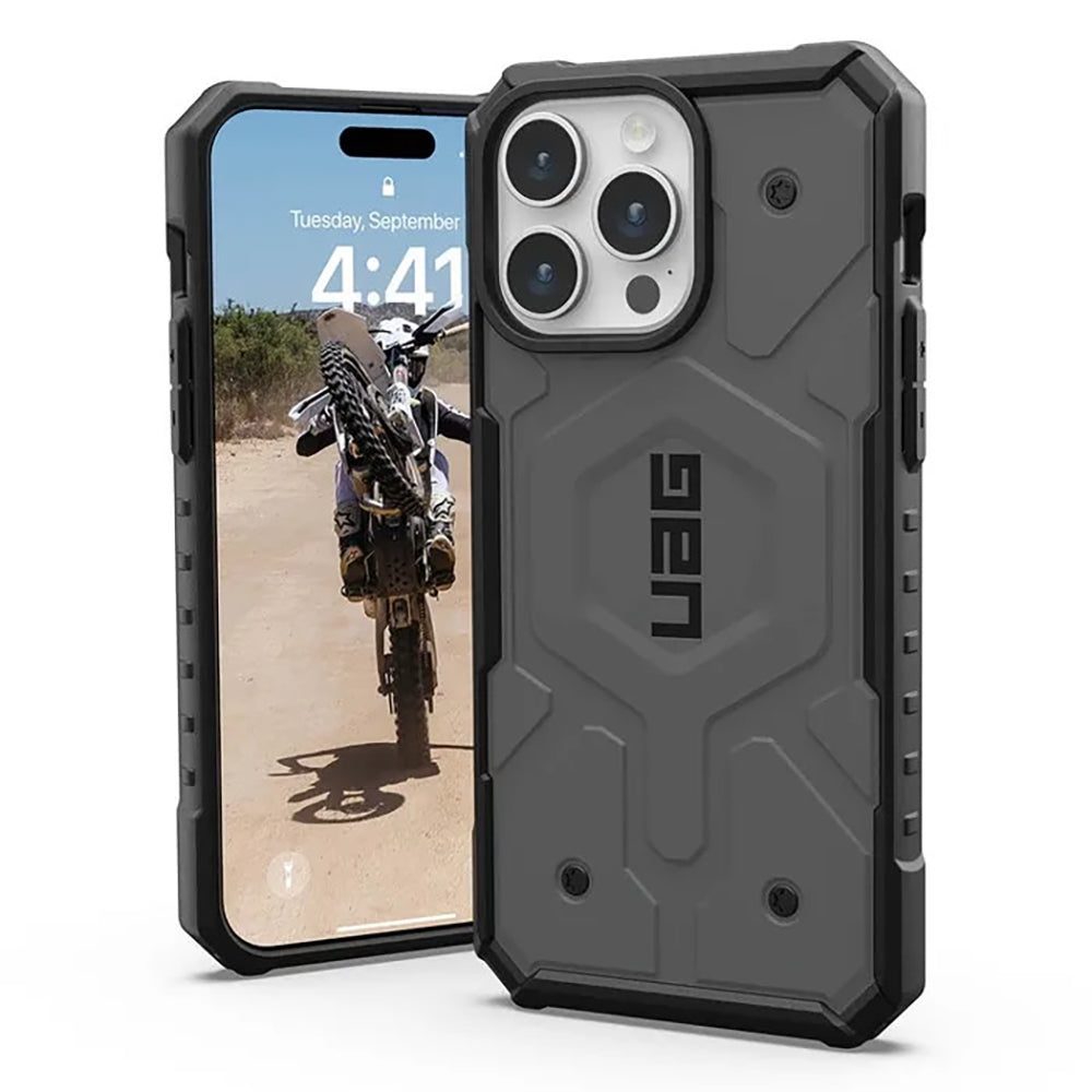 Capa MagSafe para Apple iPhone 16 Pro, Urban Armor Gear, Pathfinder, Prateada