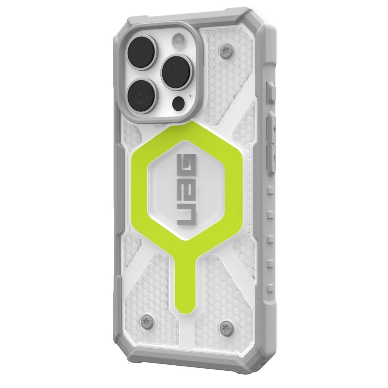 Capa MagSafe para Apple iPhone 16 Pro, Urban Armor Gear, Pathfinder Clear, Verde