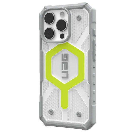 Capa MagSafe para Apple iPhone 16 Pro, Urban Armor Gear, Pathfinder Clear, Verde