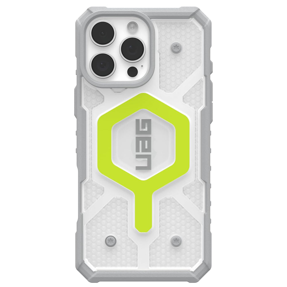 Capa MagSafe para Apple iPhone 16 Pro, Urban Armor Gear, Pathfinder Clear, Verde