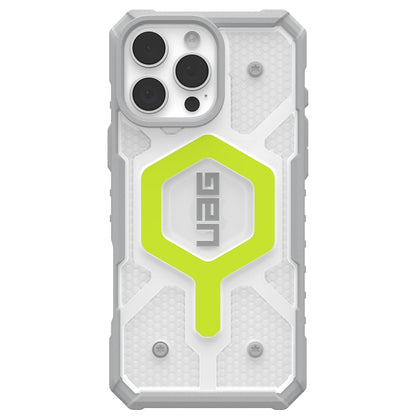 Capa MagSafe para Apple iPhone 16 Pro, Urban Armor Gear, Pathfinder Clear com Cordão, Verde