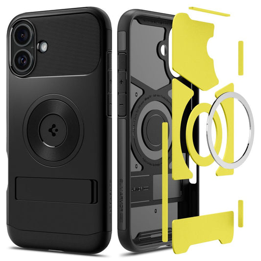 Capa MagSafe para Apple iPhone 16, Spigen, Slim Armor, Preta