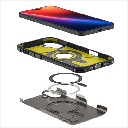 Capa MagSafe para Apple iPhone 16, Spigen, Tough Armor, Cinza