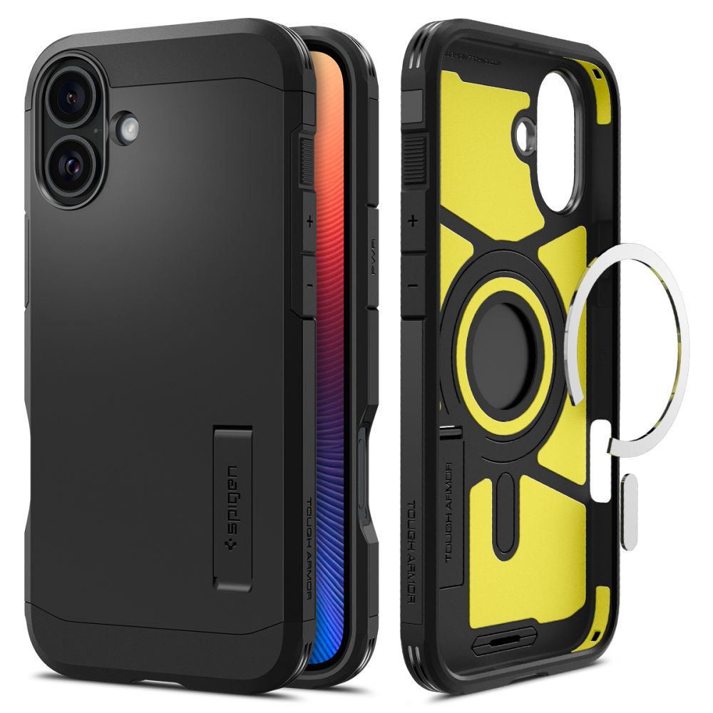 Capa MagSafe para Apple iPhone 16, Spigen, Tough Armor, Preta ACS08216