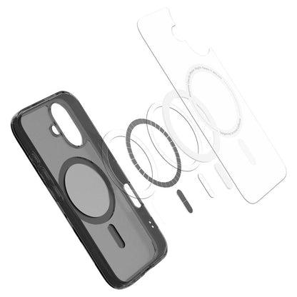 Capa MagSafe para Apple iPhone 16, Spigen, Ultra Hybrid T, Preta Acetinada ACS09074