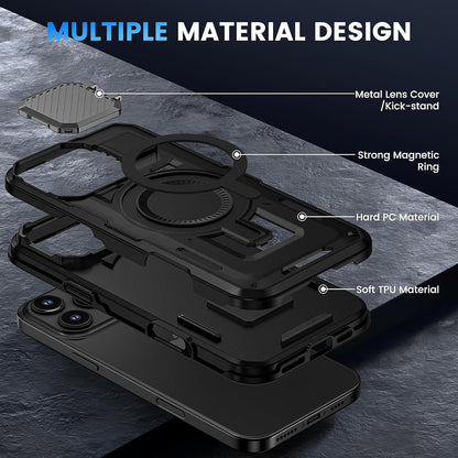 Capa MagSafe para Apple iPhone 16, Techsuit, CamVault, Preta