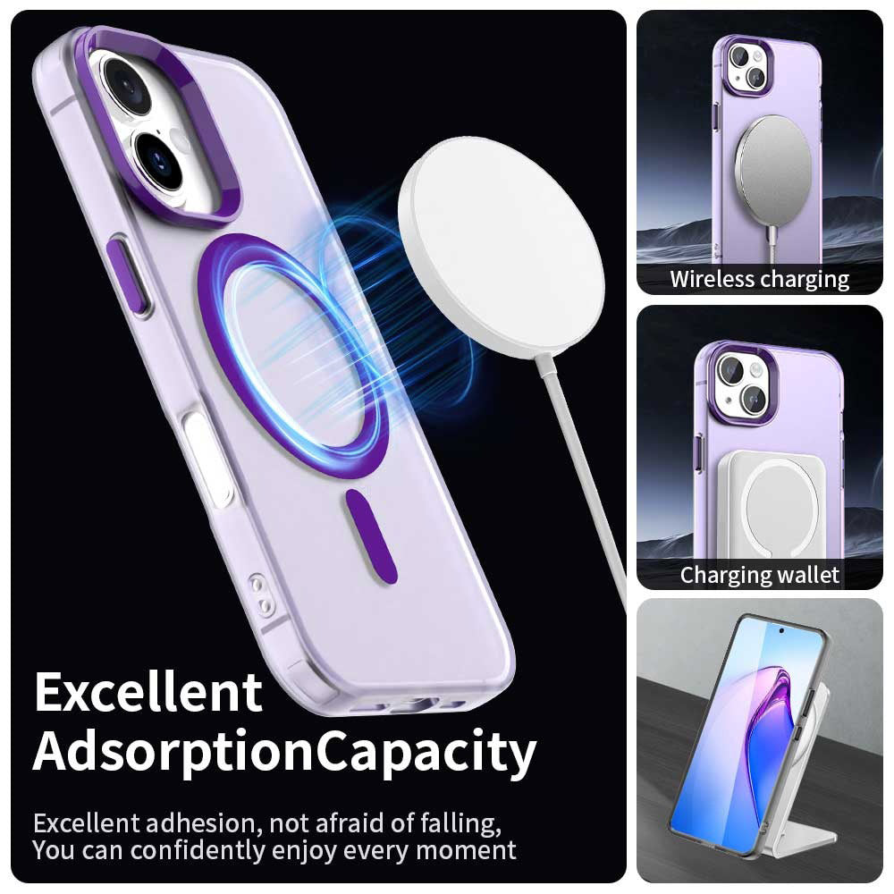 Capa MagSafe para Apple iPhone 16, Techsuit, CandyCase, Roxo
