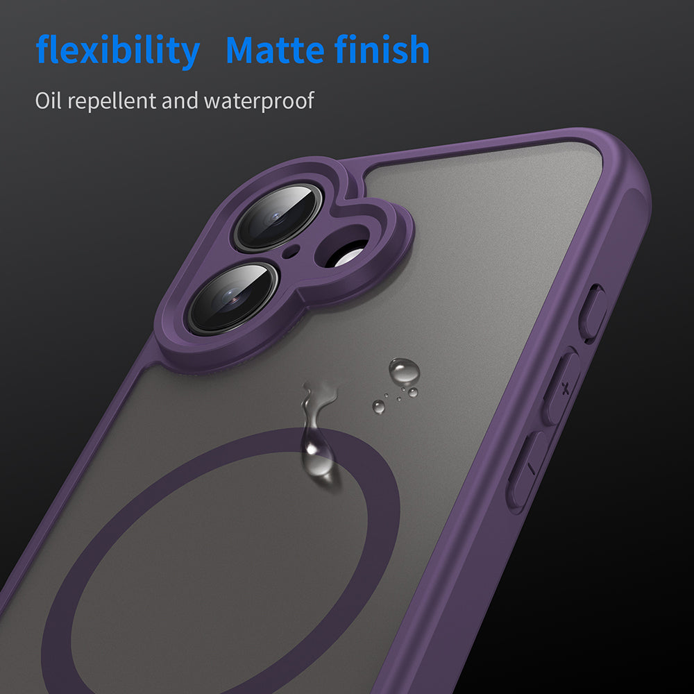Capa MagSafe para Apple iPhone 16, Techsuit, HaloFrost II, Roxo