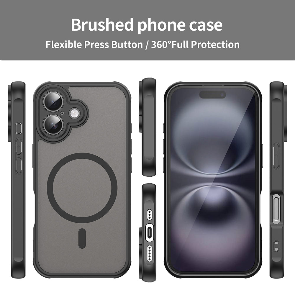 Capa MagSafe para Apple iPhone 16, Techsuit, HaloFrost II, Preta
