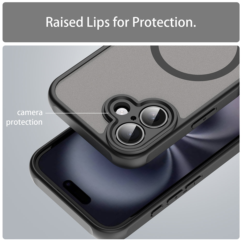 Capa MagSafe para Apple iPhone 16, Techsuit, HaloFrost II, Preta