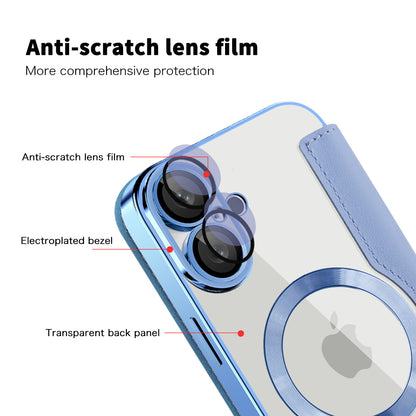 Capa MagSafe para Apple iPhone 16, Techsuit, SmartMag Book, Azul