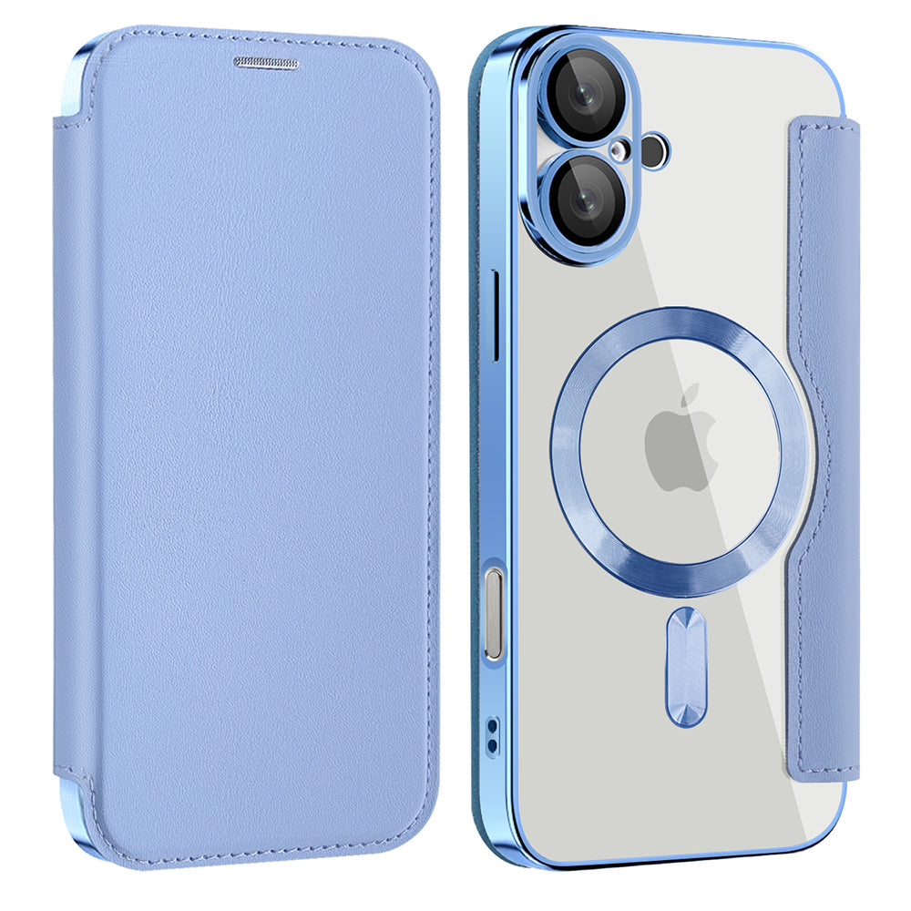 Capa MagSafe para Apple iPhone 16, Techsuit, SmartMag Book, Azul