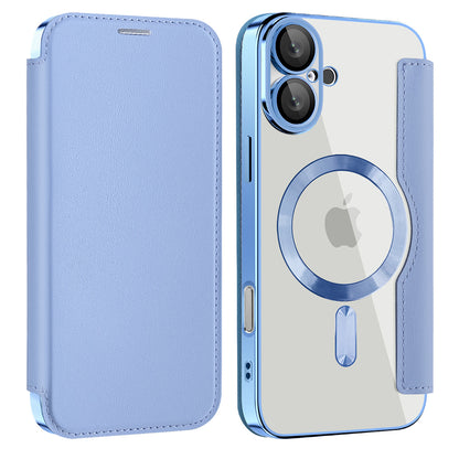 Capa MagSafe para Apple iPhone 16, Techsuit, SmartMag Book, Azul