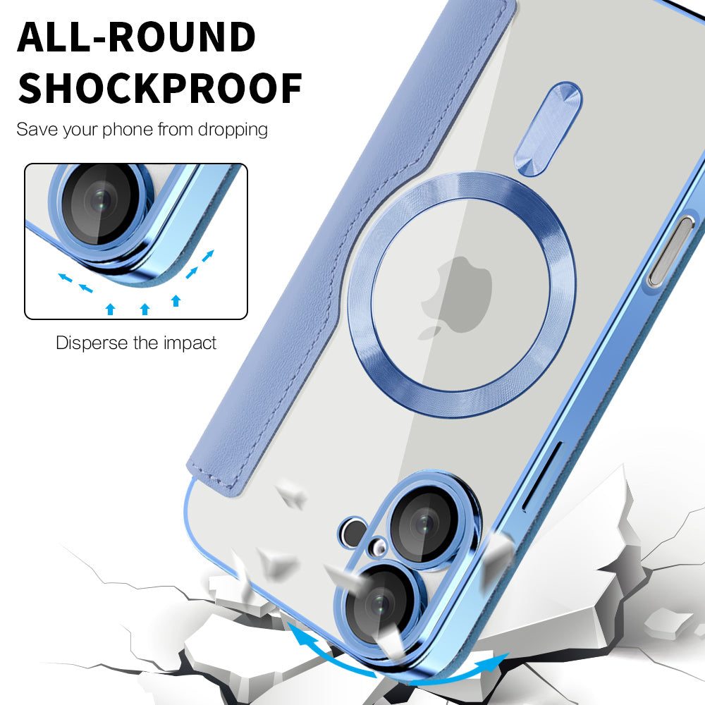 Capa MagSafe para Apple iPhone 16, Techsuit, SmartMag Book, Azul