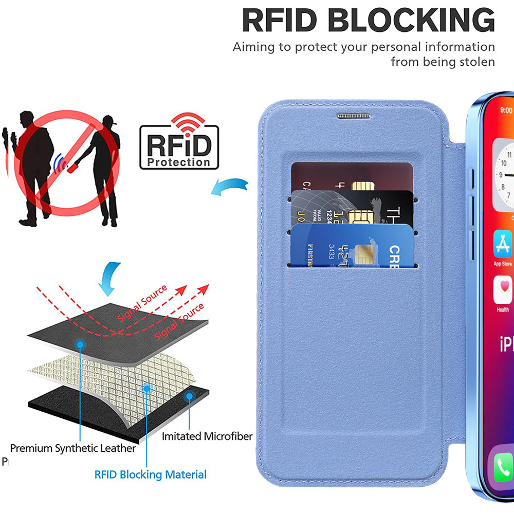 Capa MagSafe para Apple iPhone 16, Techsuit, SmartMag Book, Azul
