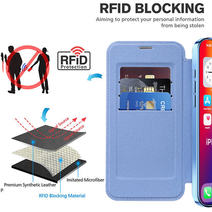 Capa MagSafe para Apple iPhone 16, Techsuit, SmartMag Book, Azul