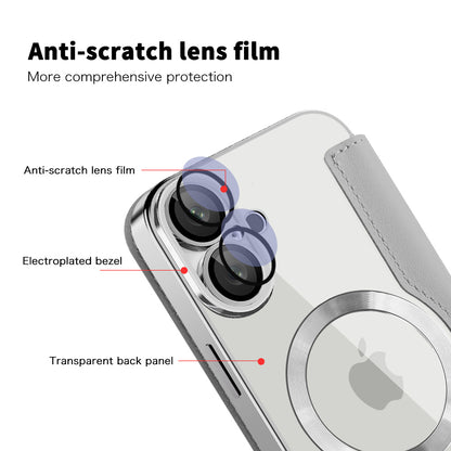 Capa MagSafe para Apple iPhone 16, Techsuit, SmartMag Book, Cinzento