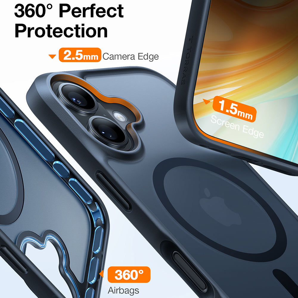 MagSafe Case for Apple iPhone 16, Torras, Guardian, Black