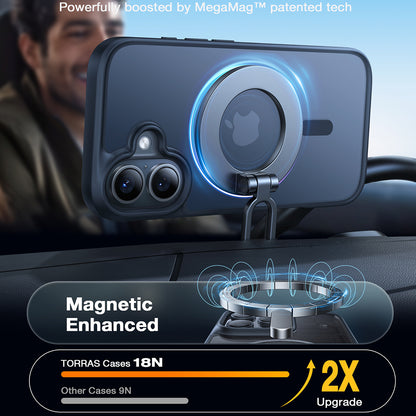 MagSafe Case for Apple iPhone 16, Torras, Guardian, Black