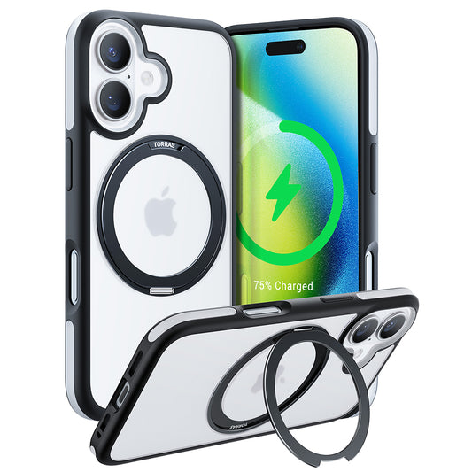 Capa MagSafe para Apple iPhone 16, Torras, Ostand R Fusion, Preta