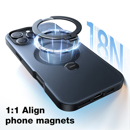 Capa MagSafe para Apple iPhone 16, Torras, Ostand Spin, Transparente