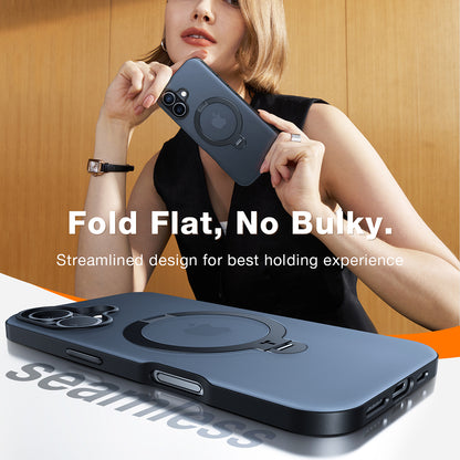 Capa MagSafe para Apple iPhone 16, Torras, Ostand Spin, Transparente