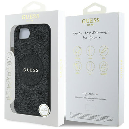 Capa MagSafe para Apple iPhone 16e, Guess, 4G Circle Classic Logo, Marrom