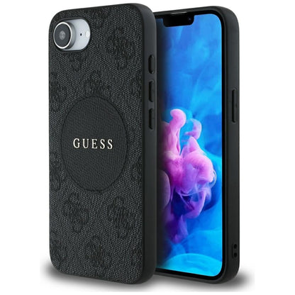 Capa MagSafe para Apple iPhone 16e, Guess, 4G Circle Classic Logo, Preta