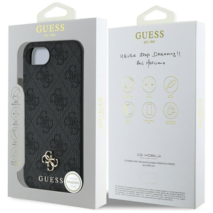Capa MagSafe para Apple iPhone 16e, Guess, 4G Classic, Preta