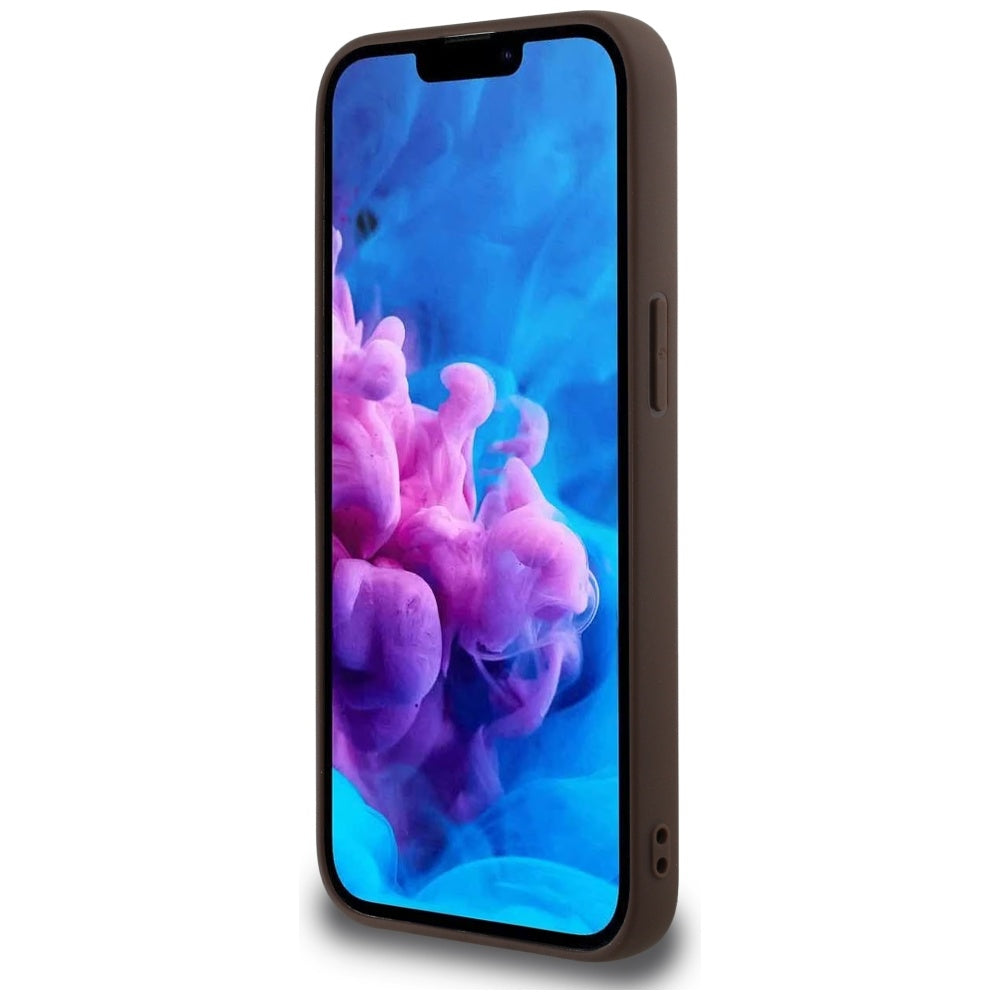 Capa MagSafe para Apple iPhone 16e, Guess, 4G Ring Classic Logo, Marrom