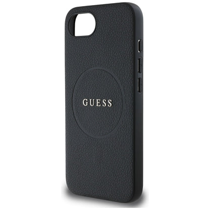 Capa MagSafe para Apple iPhone 16e, Guess, Grained Gold Ring, Preta