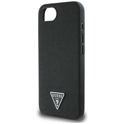 Capa MagSafe para Apple iPhone 16e, Guess, Grained Triangle Logo, Preta