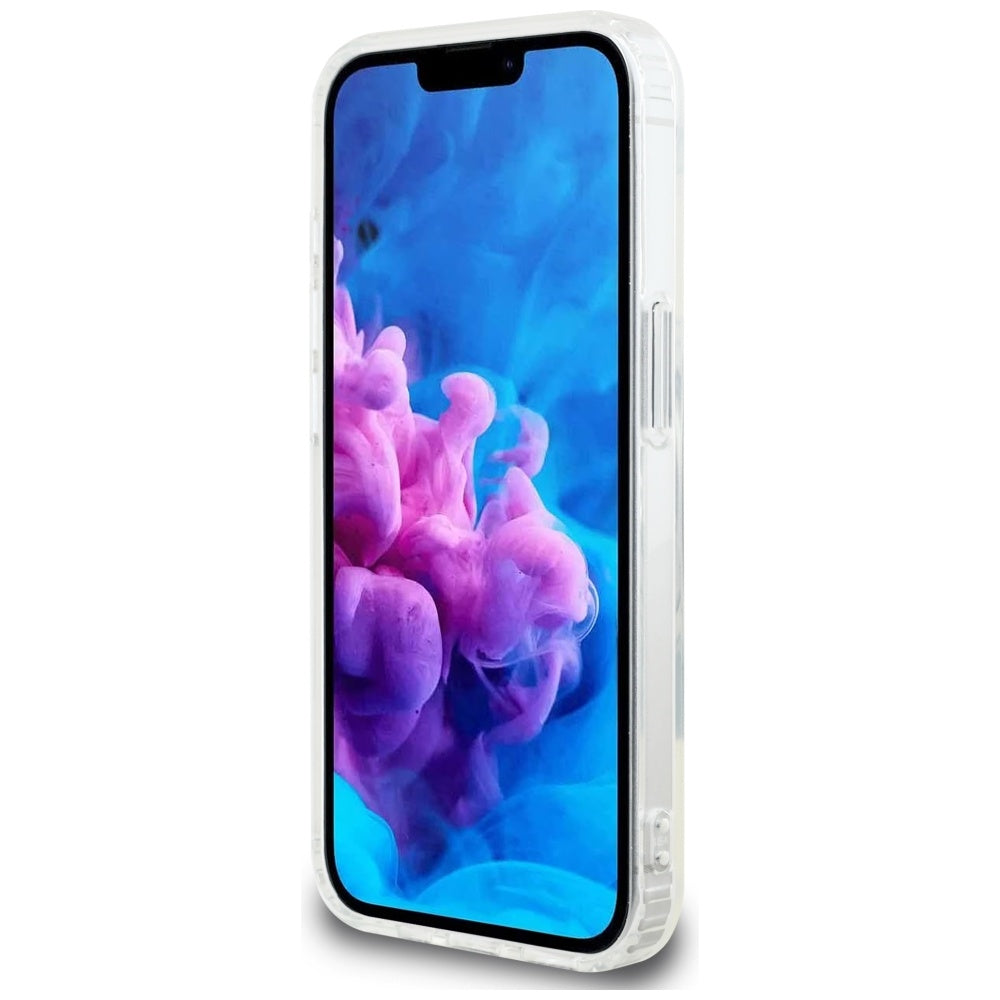 Capa MagSafe para Apple iPhone 16e, Guess, IML Glitter Circle, Transparente