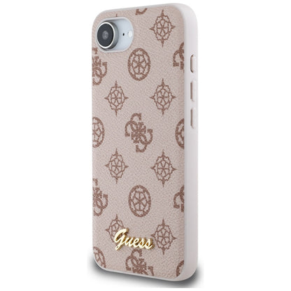Capa MagSafe para Apple iPhone 16e, Guess, Peony Script, Marrom