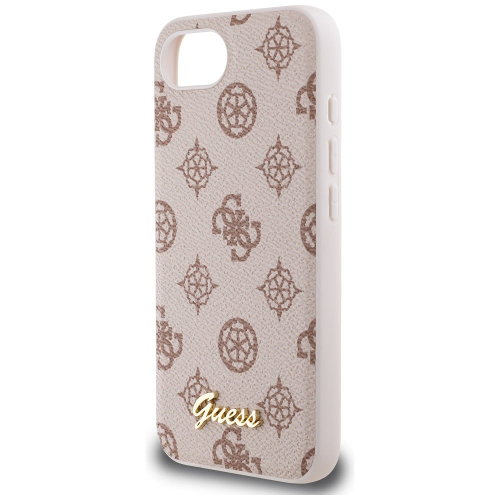 Capa MagSafe para Apple iPhone 16e, Guess, Peony Script, Marrom