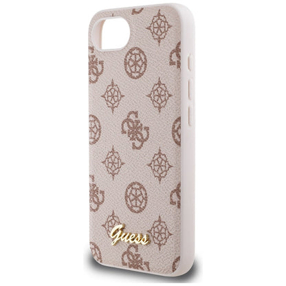 Capa MagSafe para Apple iPhone 16e, Guess, Peony Script, Marrom