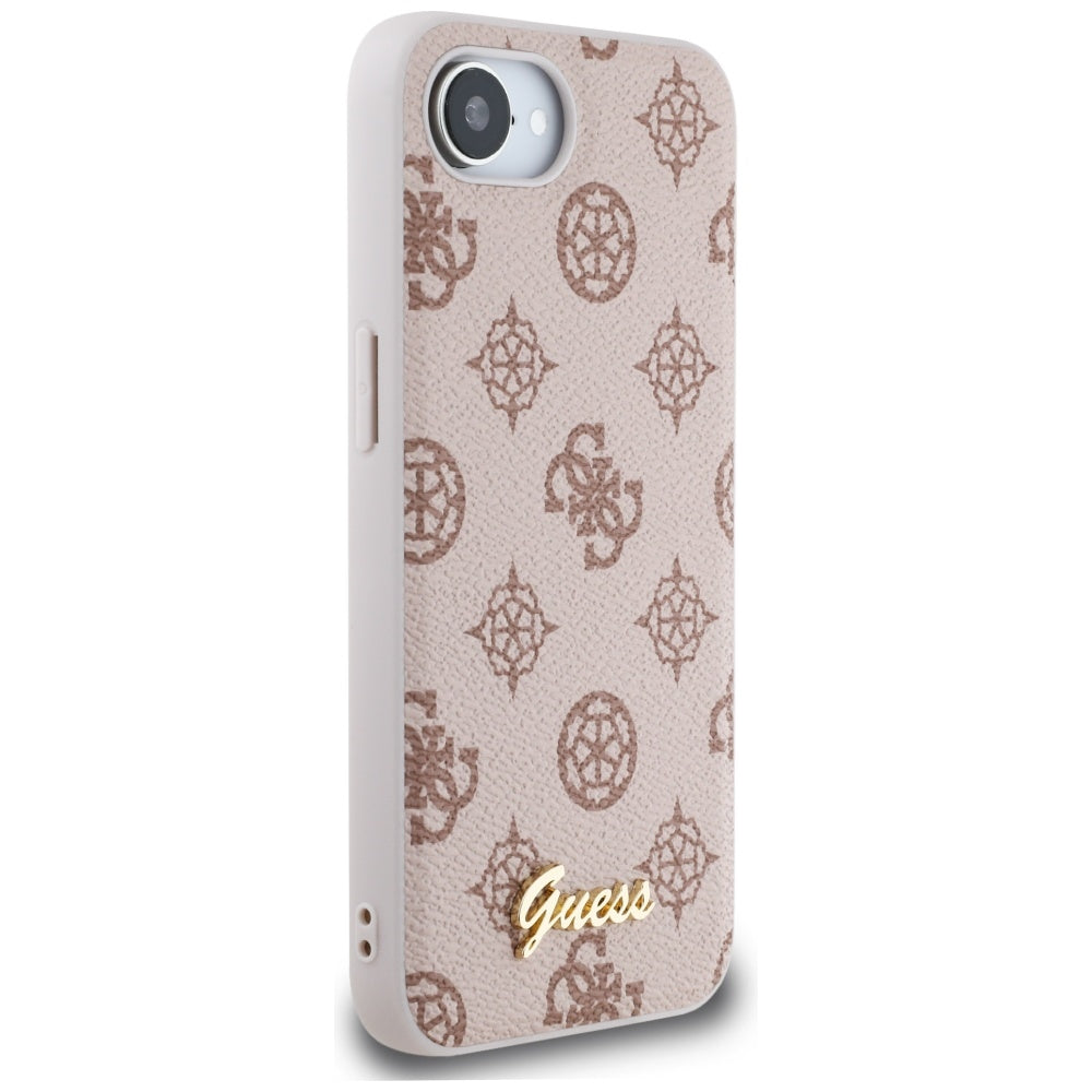 Capa MagSafe para Apple iPhone 16e, Guess, Peony Script, Marrom