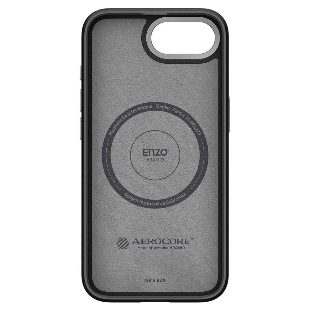 Capa MagSafe para Apple iPhone 17e / 16e, Spigen, Enzo Aramid, Preta Fosca