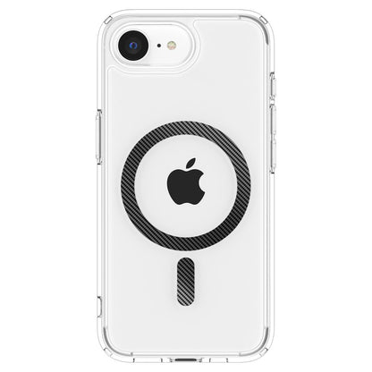 Capa MagSafe para Apple iPhone 17e / 16e, Spigen, Ultra Hybrid Carbon, Transparente