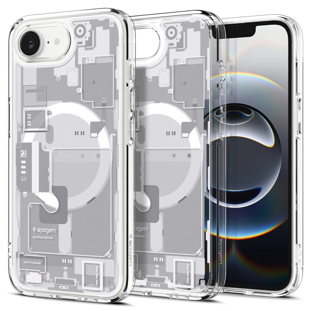 Capa MagSafe para Apple iPhone 17e / 16e, Spigen, Ultra Hybrid Zero One, Branca