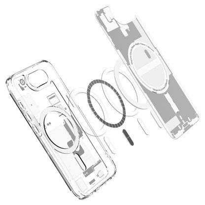 Capa MagSafe para Apple iPhone 17e / 16e, Spigen, Ultra Hybrid Zero One, Branca