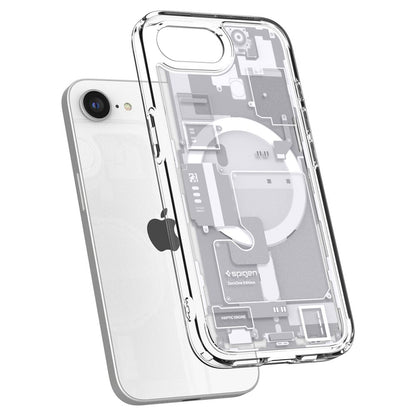 Capa MagSafe para Apple iPhone 17e / 16e, Spigen, Ultra Hybrid Zero One, Branca