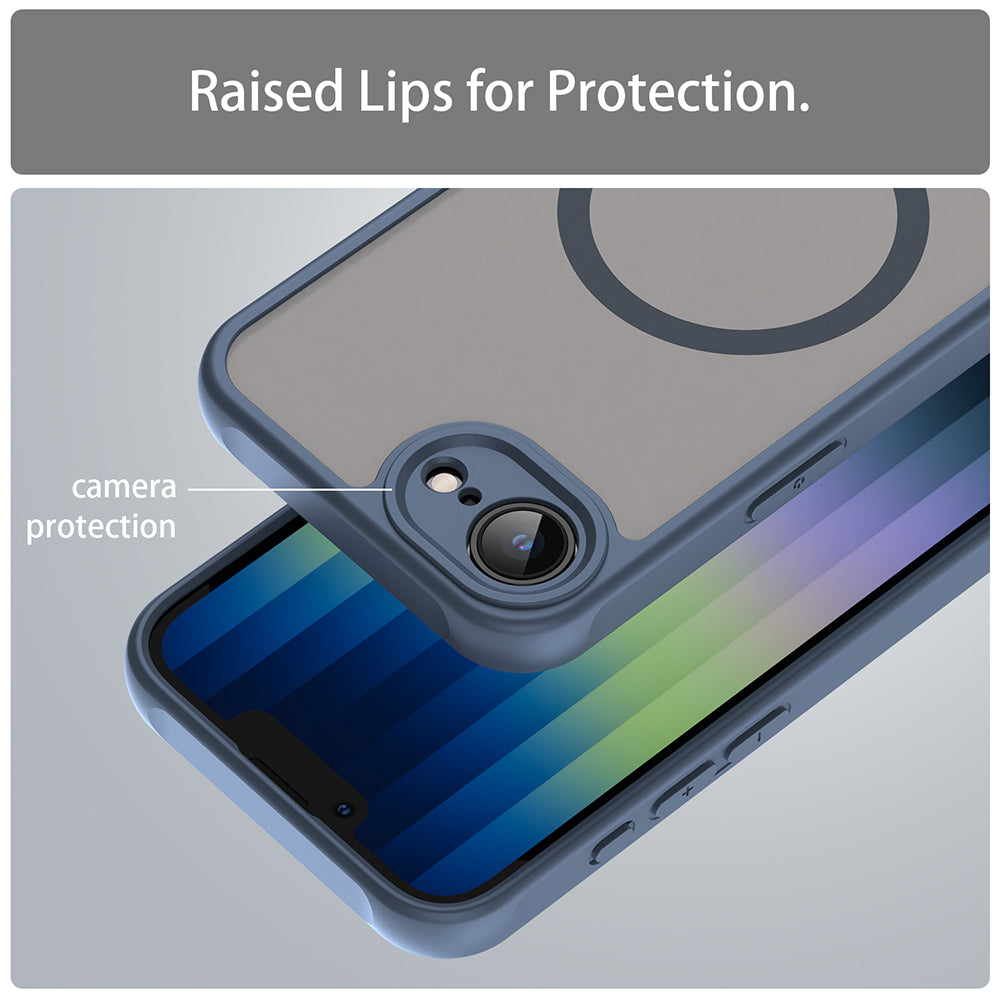 Capa MagSafe para Apple iPhone 17e / 16e, Techsuit, HaloFrost II, Azul Marinho