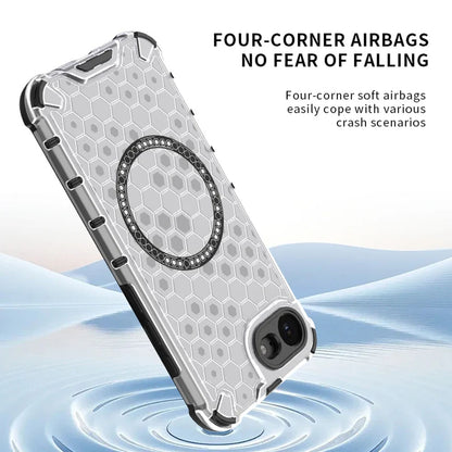 Capa MagSafe para Apple iPhone 17e / 16e, Techsuit, HoneyComb Shield, Preta