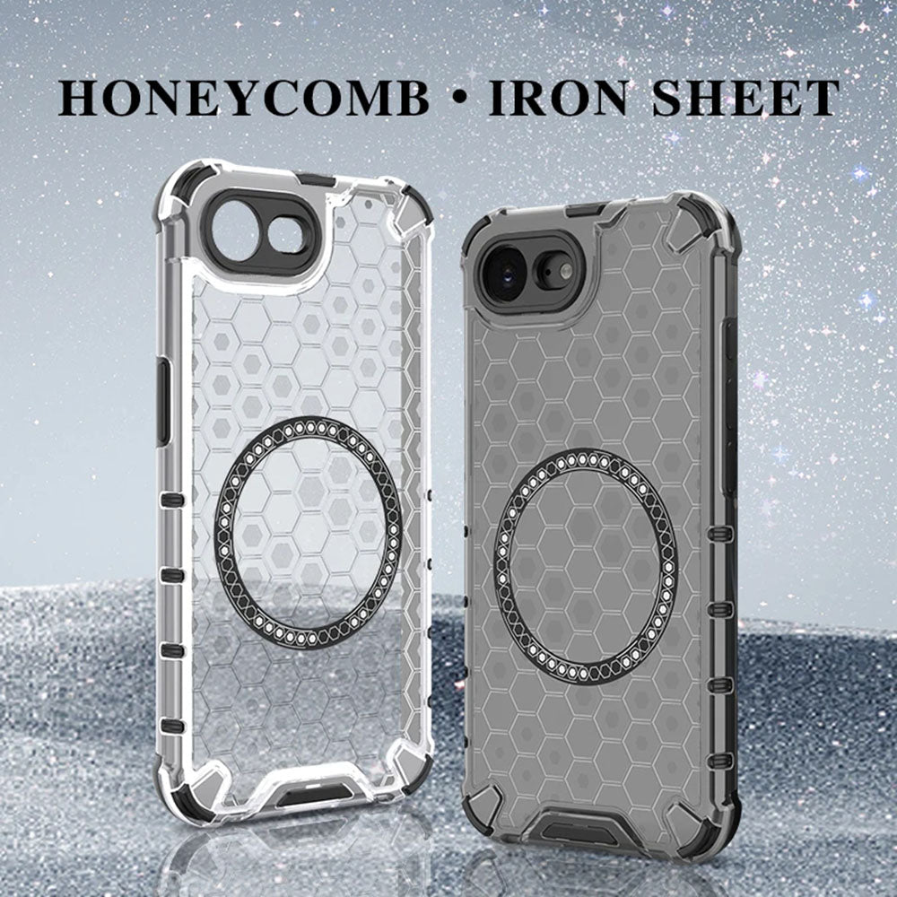 Capa MagSafe para Apple iPhone 17e / 16e, Techsuit, HoneyComb Shield, Preta