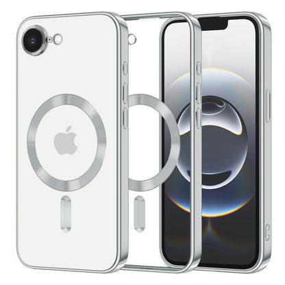 Capa MagSafe para Apple iPhone 17e / 16e, Techsuit, Luxury Crystal, Prateada